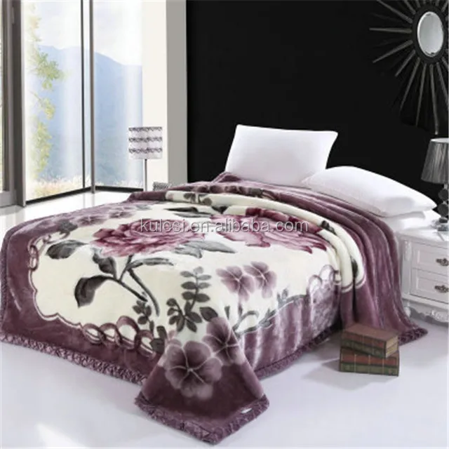 new design fashion style fleece raschel solaron korean blanket winter made in china