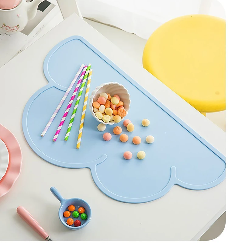 
100% Food Grade Silicone Waterproof Table Mat Non-Slip Baby Silicone Placemat China Tableware 