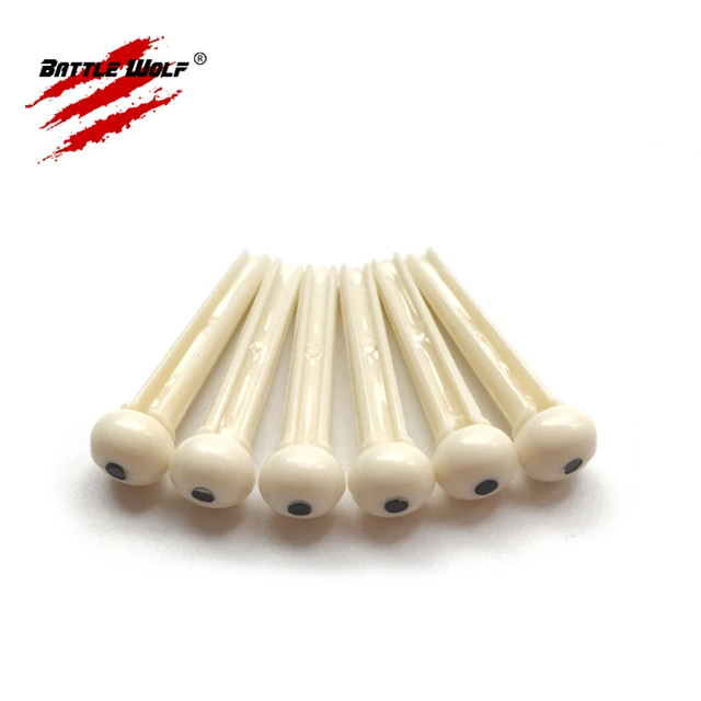 1set 6pcs Two Colors Choose Wholesale Plastic ABS Guitar Bridge Pins Part