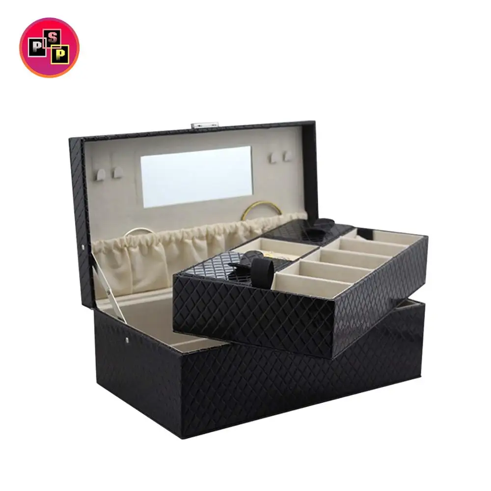 Многофункциональный кожаный Коробка для хранения ювелирных изделий и часы