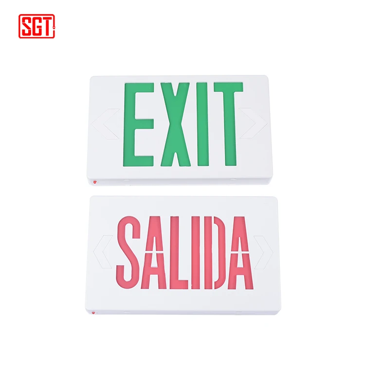 Fire safety emergency light battery operated exit sign