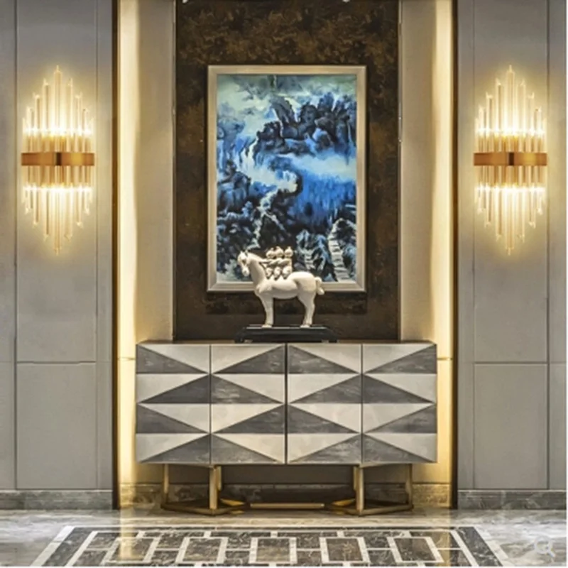 Creative E14 crystal bedside lamp led wall light  living room aisle lights wall lighting