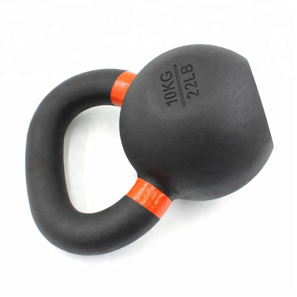 4kg 16kg 80kg Engraved KG LB Weight Black Powder Coating Yoga Fitness Customize Casting Iron Kettle Bell