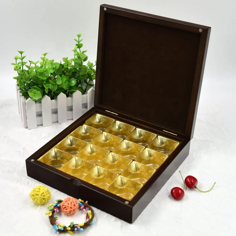 
Quality Luxury Laser engrave Wooden Chocolate Packaging Box 