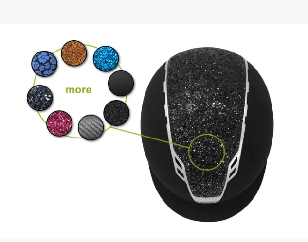 VG1,CE EN1384:2017 Equestrian helmet Newest matte black crocodile horse riding helmet