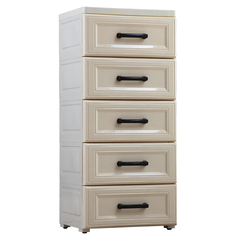 Haogle 2024 New Design Modern Luxury Housewares Bedroom Furniture Closet Plastic Drawers 5-tiers Baby Plastic Wardrobe Cabinet