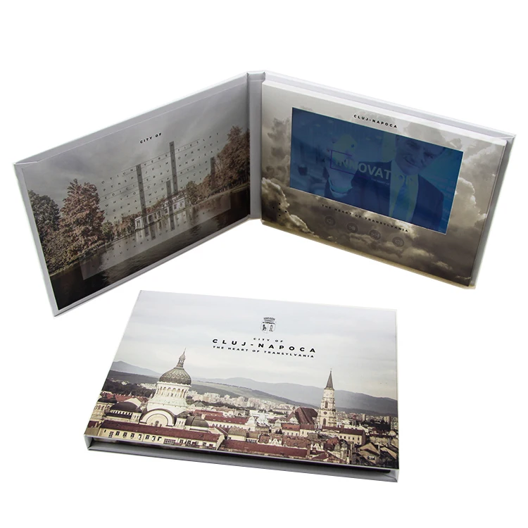 Factory Hot Sales 4.3 inches lcd gift card for christmas invitation video player greeting