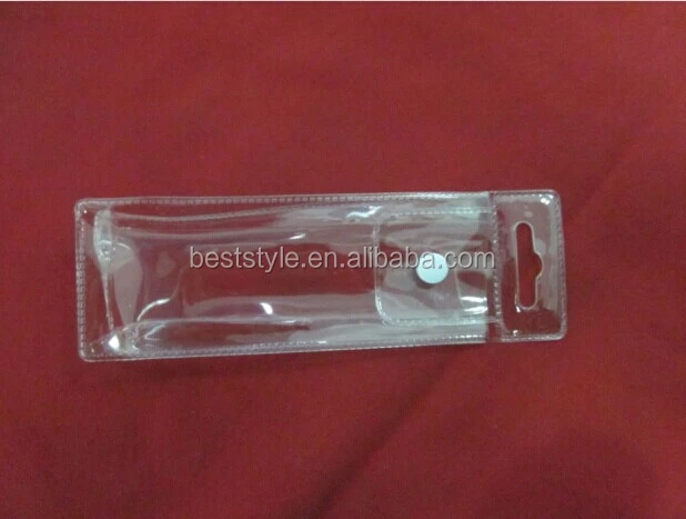 Nice price clear pvc plastic bag with snap button