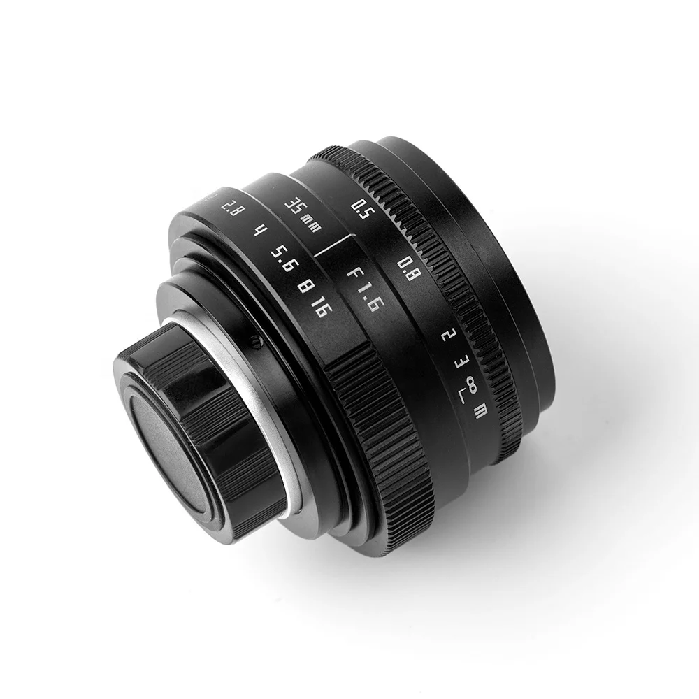 New Mini 35mm f/1.6 CCTV cine lens Manual Focus C Mount Lenses For Sony NEX5 For Canon Nikon Fujifilm X-Pro 2 Mirrorless Camera