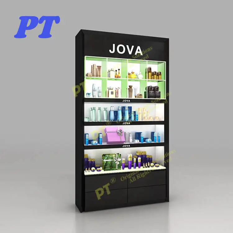 cosmetics products display stand, skin care products display cabinet, beauty cosmetic products display racks