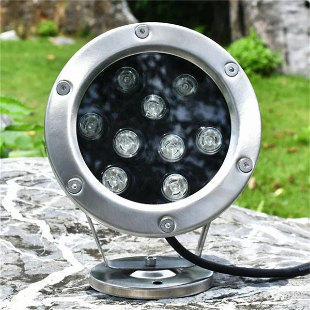 Hot sale 12w IP68 304 outdoor stainless steel fountain pool light led under water light