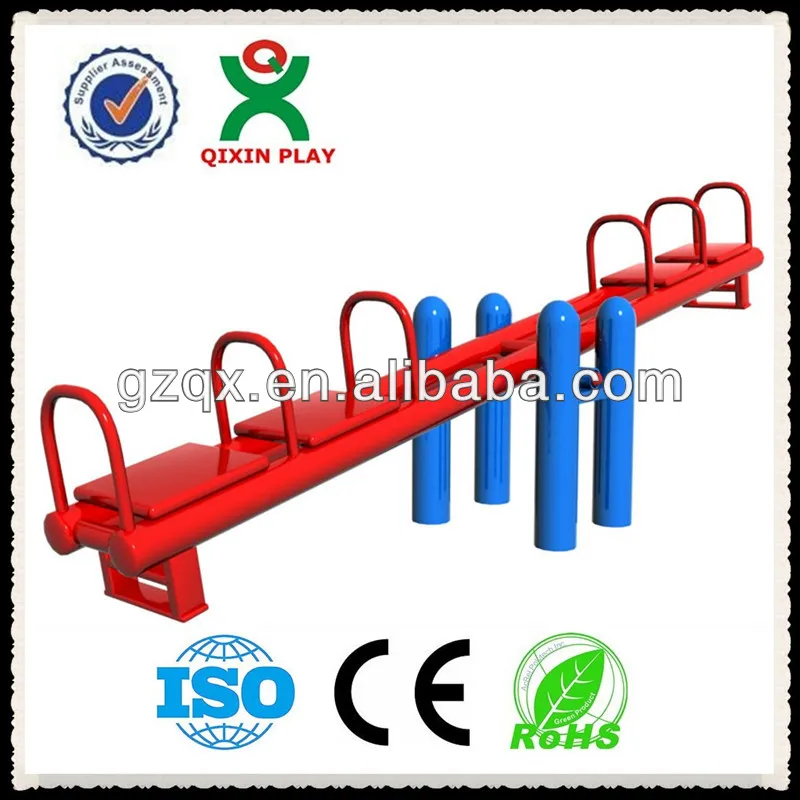 Newest high quality Galvanised steel seesaw (QX-11084B)/seesaw seat/seesaw & swing set