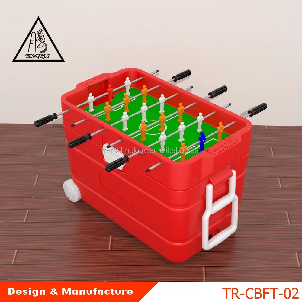 TR-hielera futbol,60L ICE cooler chest with Novel and perfect foosball soccer table toy juego de futbol,bottle light