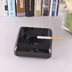 Оптовая продажа, различные виды, индивидуальные квадратные стеклянные пепельницы с принтом, хрустальные сувенирные комнатные пепельницы