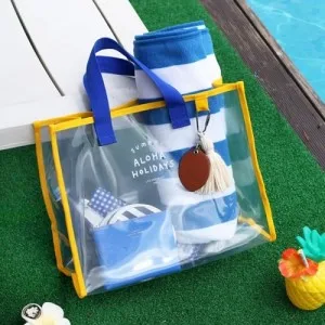 Korean Style Transparent PVC Handbag Swimming Bag Portable Fashion Beach Bag