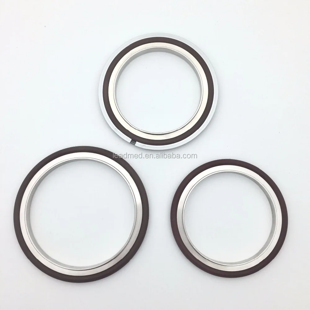 ISO-K100 Flange centering ring with O ring metal clamp seal KF/NW 63 to 250