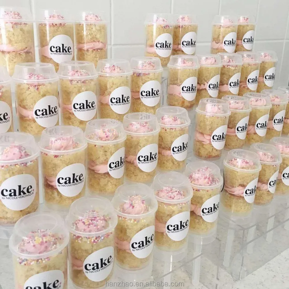 Wholesale Confetti Pop Push Ups Cake Push Pop Containers Plastic Round Shape Push Pops