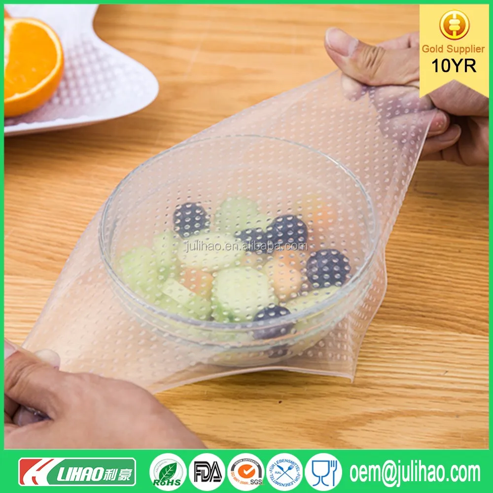 Eco-friendly BPA free Silicone Stretch And Fresh Shrink Wrap