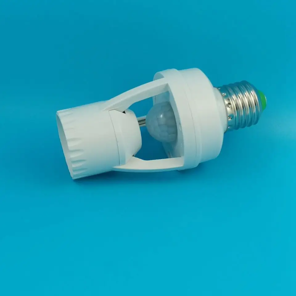 220V E27 PIR motion sensor lamp holder sensor light holder Lamp Base Adjustable time and sensitivity
