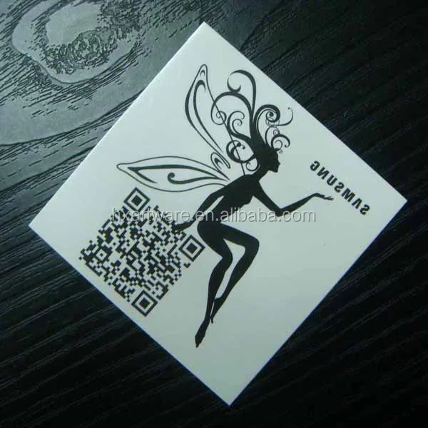 custom QR Code Temporary Tattoo sticker print