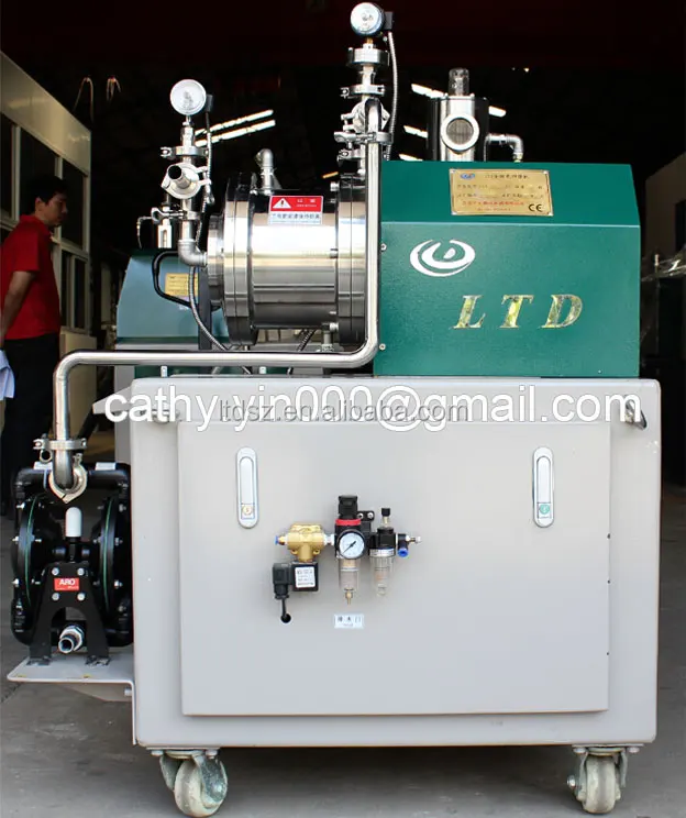 5L capacity turbo type horizontal nanoscale pin sand mill used in laboratory (60331988621)