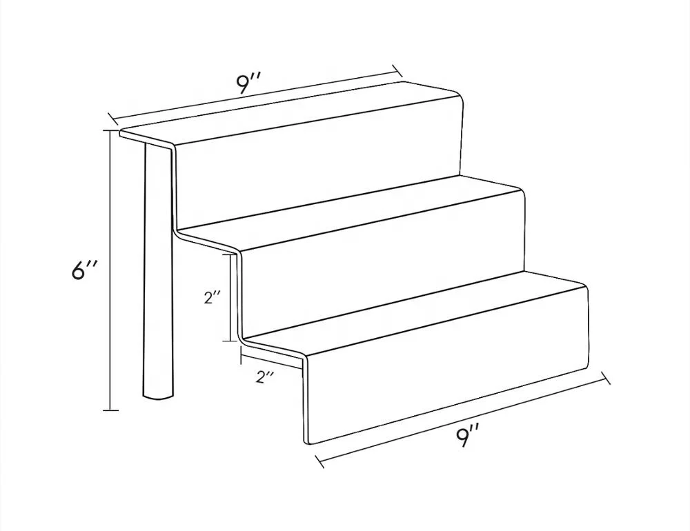 Acrylic Table Display Stand Transparent Acrylic Riser Display Shelf for Cupcake Toy and Cosmetics Custom Acrylic Display Rack