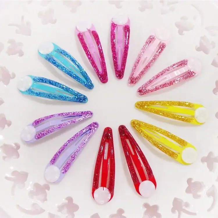 Top quality color Snap hair clip with pad