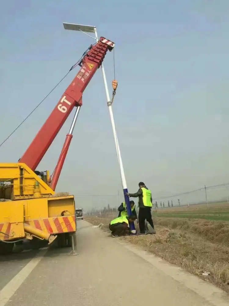 40 watt 6m integrated led solar street light all in one