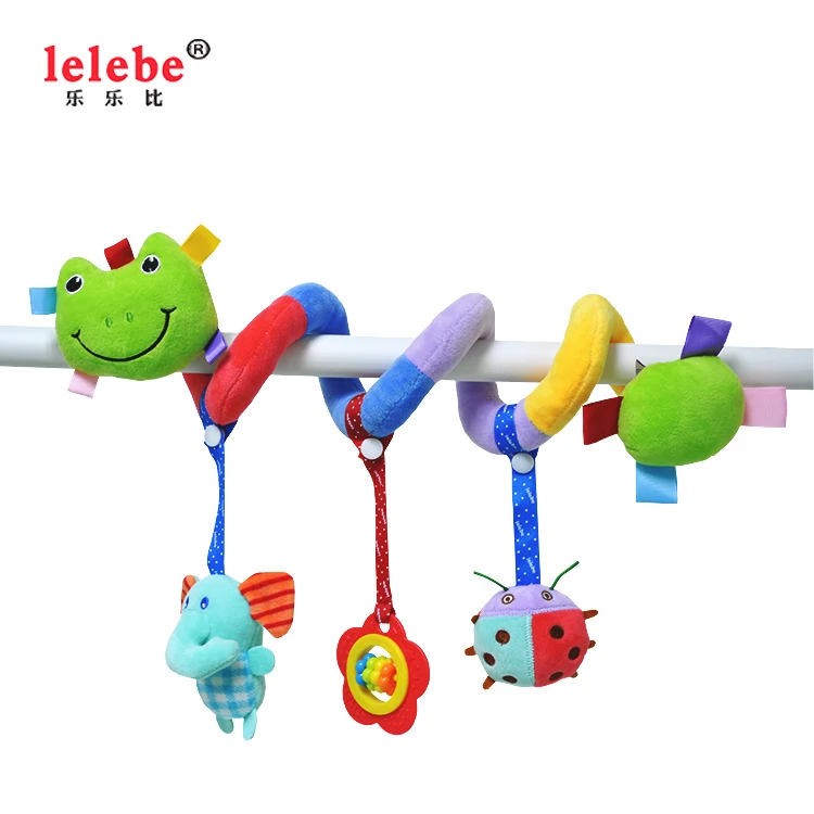 Lelebe 2022 детский ТРОЛЛЕР Декор слон плюшевые животные Погремушки Мягкие забавные Подвески музыка мягкие игрушки украшение для малыша диктор
