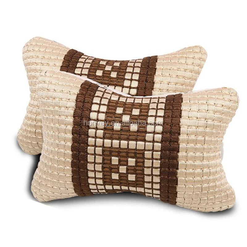 
Car Neck Pillow Headrest Pillow + Car Seat Lumbar Support Waist Pillow Ice Silk Set 