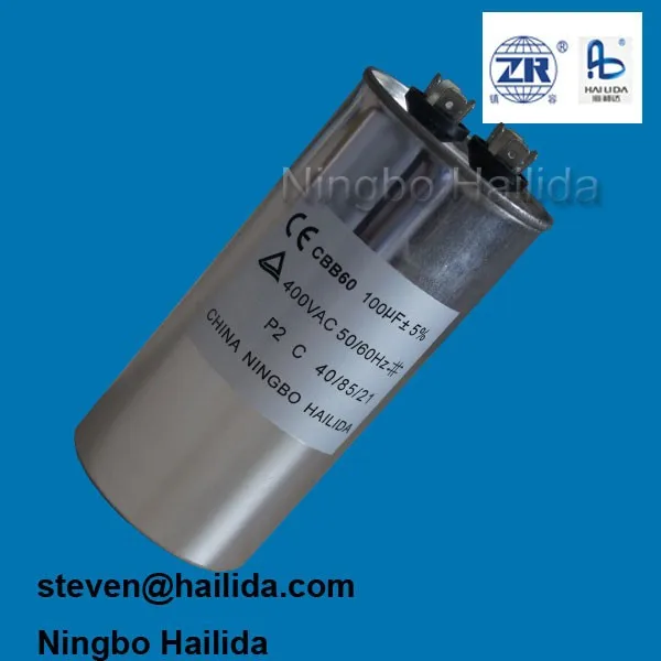 100uf переменного тока конденсатор 450в cbb60 для запуска двигателя и начать