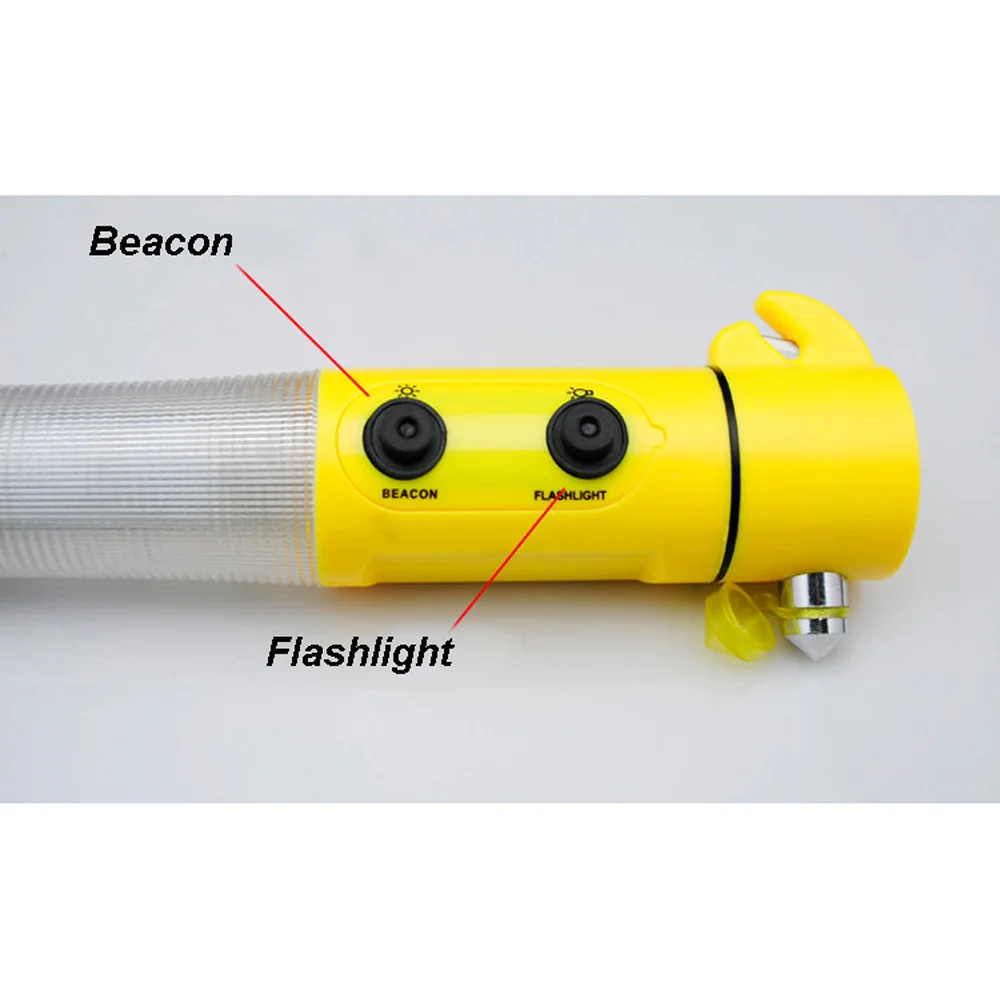 magnetic led flashlight windshield tools rescue hammer