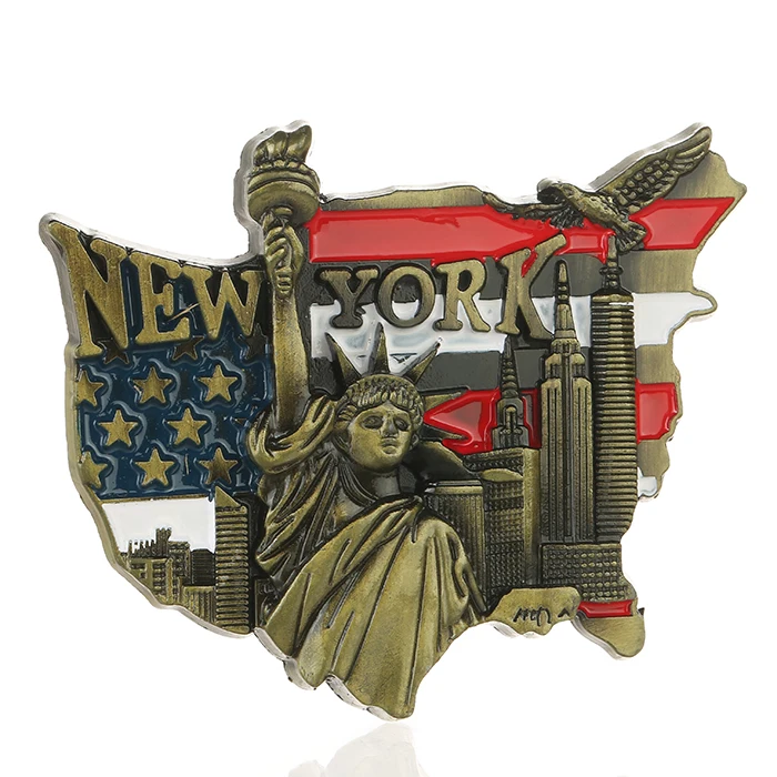 Customer-designed Taj Mahal India metal souvenir fridge magnet with 3D effect