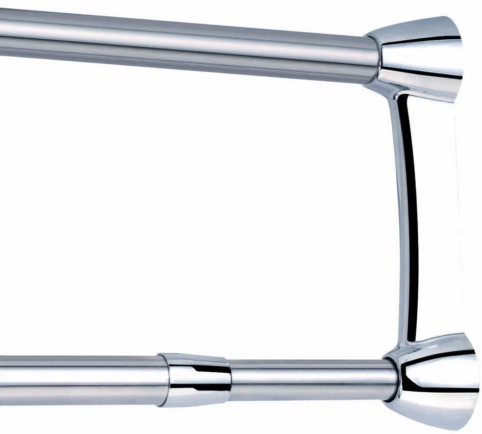 double extensible stainless steel shower rod