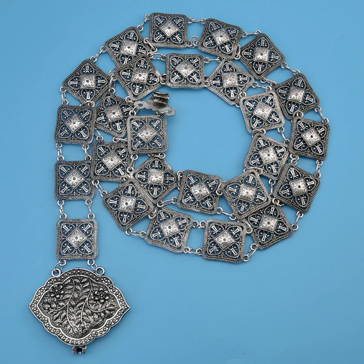 New Design Silver Flower Metal Womens Waist Chain Belly Chain