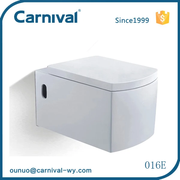 Glossy white new arrival wall mounter porcelain closestool bathroom saving water rimless ceramic wall hung toilet bowl