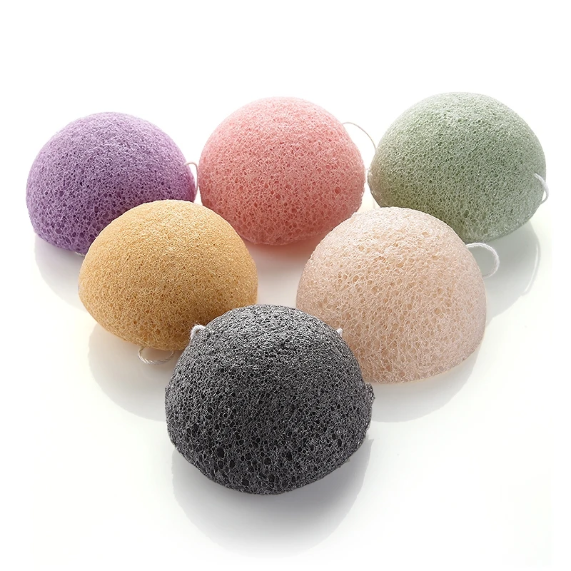
2019 Best Factory Supplier Oem Facial Cleaner Makeup Sponges Top Import Magic Konjac Sponge Wholesale With Charcoal 