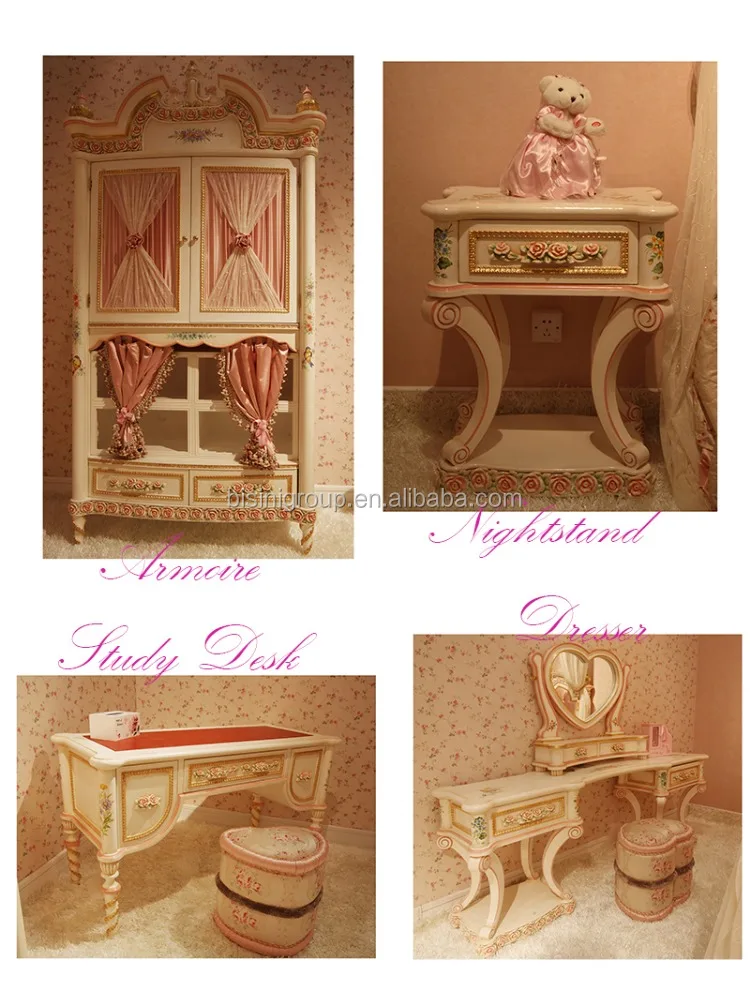 Exquisite Magic Garden Style Annabella Princess Poster Bed with Colourful Floral and Painting BF12-05295c