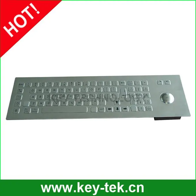 Компактный формат IP65 металл клавиатура с трекбол и цифровая клавиатура