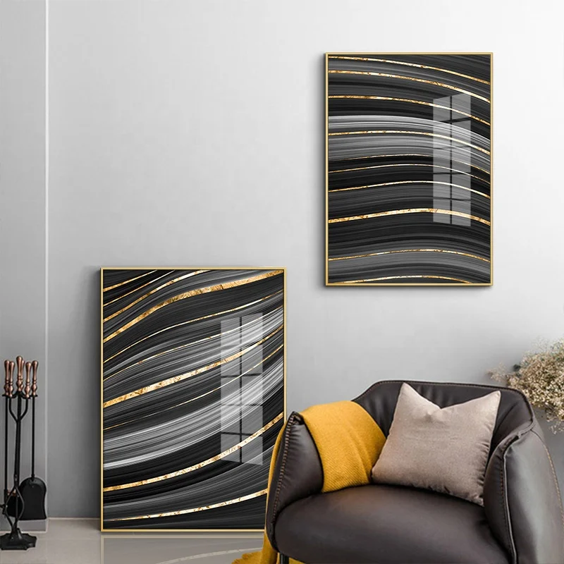 Modern Picture Print Art Work Wall Decor Artistic Painting With Aluminium Canvas Frame