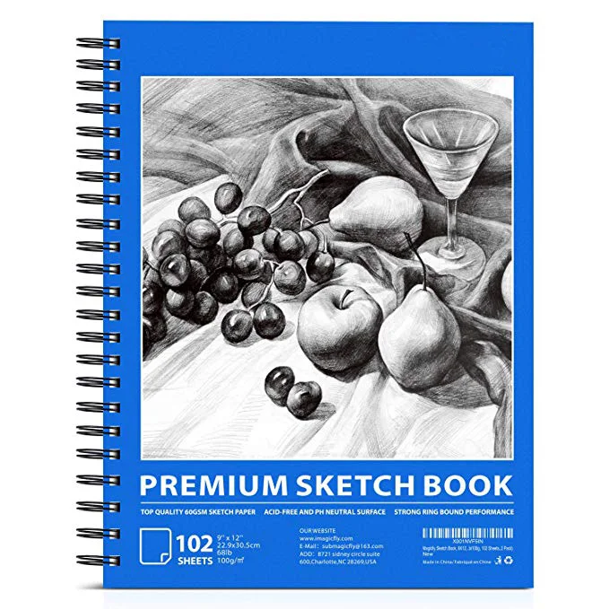 Spiral Bound Artist Sketch Pads Art Book Acid Free Drawing Paper for Kids & Adults, Artists Sketching, Drawing, Notebooks