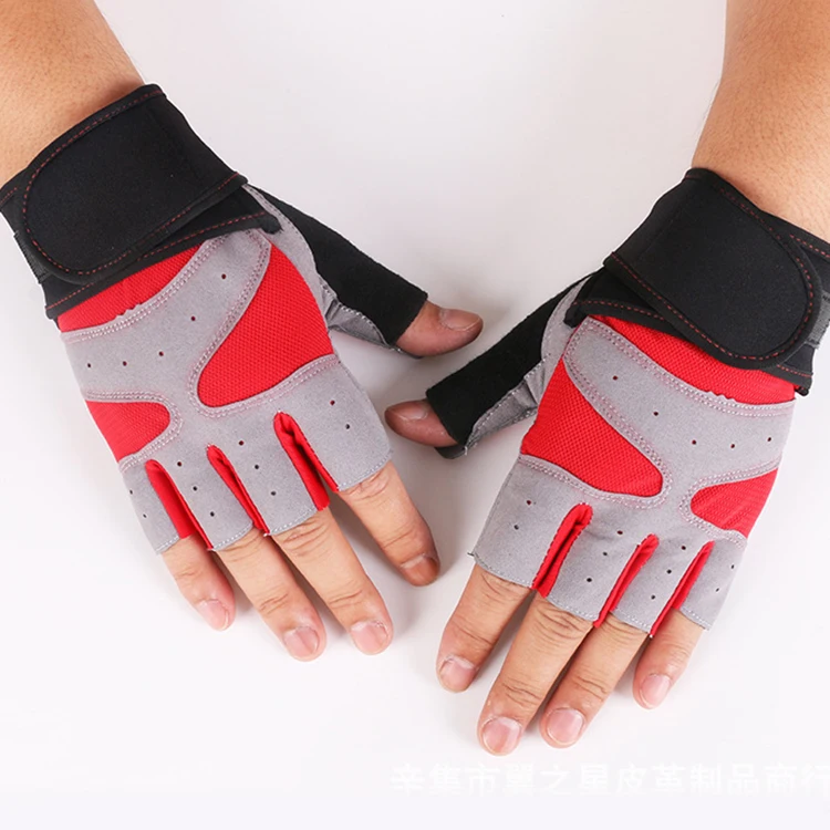 Черный/красный/розовый без скольжения фитнес неопреновые перчатки