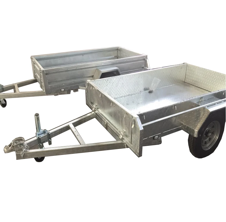 American manufacturing box utility trailer with galvanized steel frame