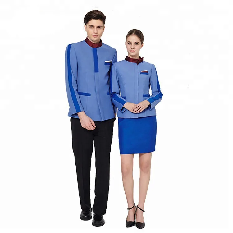 Wholesale receptionist hotel uniform for front desk staff /waiter uniform design