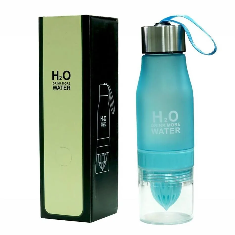 
Free sample fruit Lemon Water Bottle 650ml Multi Color H2o Water Drinking Bottle Infusion Sports Bottle 