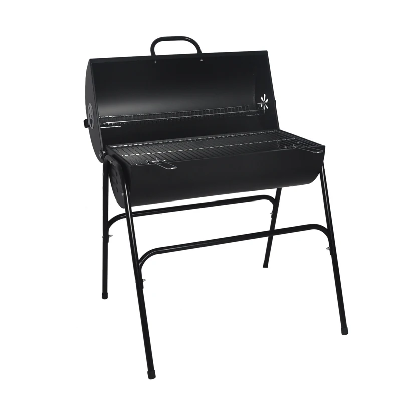 SEJR Black Portable BBQ Meat Smoker Barbecue Grill 80X76.5X87cm