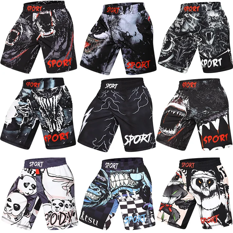 Sublimation printing mens sports shorts ufc shorts mma youth mma shorts