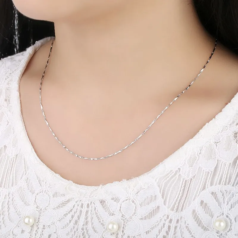 2023 top sale necklace 925 sterling silver base thick silver chain woman silver jewelry necklace