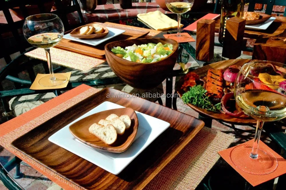 Popular Delicate Small Straight Side Acacia Salad Bowl