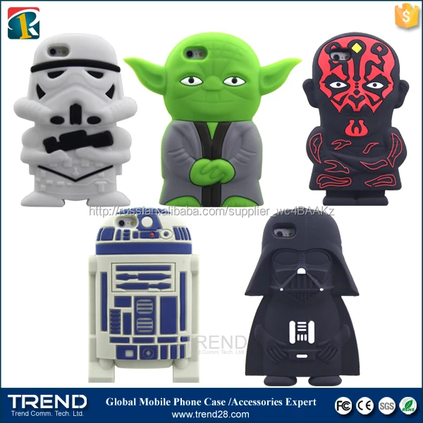 100 шт. в модели характер 3d силиконовой чехол для iphone 6 6 s